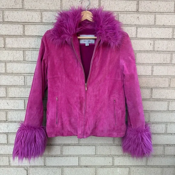 WILSONS LEATHER PINK GENUINE FUR リアルファー Wilsons Leather | Jackets & Coats | Vintage Y2k Wilsons Leather